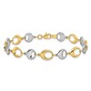 Black Bow Jewelry 14k Yellow and White Gold 7mm Two Tone Chain Link Bracelet, 7.75 Inch - 3 of 4