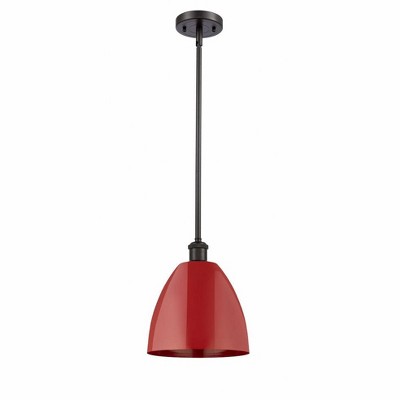 Plymouth Dome - 1 Light Stem Hung Pendant In Industrial Style-10.88 Inches Tall and 9 Inches Wide