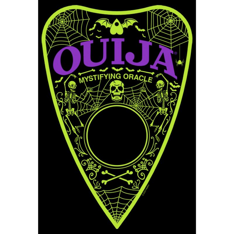 Juniors Womens Ouija Halloween Planchette T-Shirt, 2 of 5
