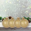 Christmas By Krebs - 67mm / 2.625" Designer Glass Baubles [8 Pieces] - Gold Sparkle - 3 of 4