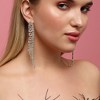 SOHI Women's Crystal Silver Casual Drop Earrings - 3 of 4