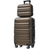 Whisen 13-Piece Luggage Set, 12"/20"/24"/28" ABS Hardshell Suitcases, Duffel Bag and 8 Packing Cubes - 3 of 4