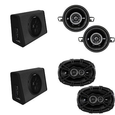 Kicker (2) 11PT250 Powered Enclosure & 43DSC3504 3.5", 43DSC69304 6x9" Bundle