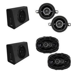 Kicker (2) 11PT250 Powered Enclosure & 43DSC3504 3.5", 43DSC69304 6x9" Bundle - 1 of 4