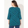 Catherines Women's Plus Size Suprema 3/4 Sleeve V-Neck Tee - 3 of 4