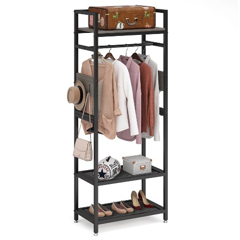 Tribesigns Freestanding Clothes Rack, Small Heavy Duty Closet Organizer ...