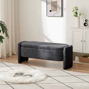 Bella Depot Ottoman Oval Storage Bench with Large Storage Space - 1 of 4