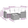 vidaXL Garden Sofa Set Brown - 3 of 4