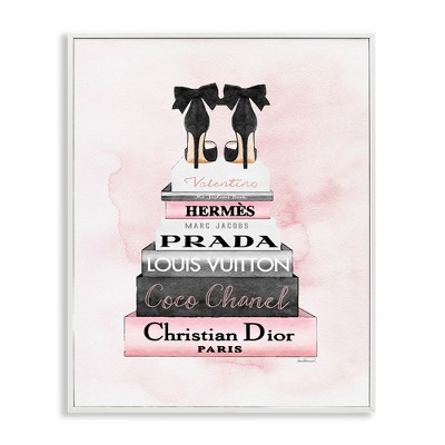 Stupell Industries Black Heels on Bookstack, 11" x 14"
