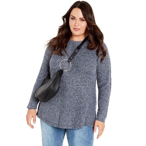 Circle hem tunic sweater hotsell