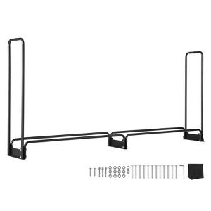 VEVOR 8.5FT Outdoor Firewood Rack with Cover, 102x14.2x46.1 in, Heavy Duty Firewood Holder & 600D Oxford Waterproof Cover for Fireplace, Patio - 1 of 4
