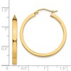 Black Bow Jewelry Polished 14k Yellow Gold 2x3x30mm Square Tube Round Hoop Earrings - 4 of 4