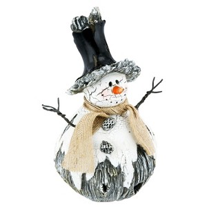 Beachcombers Stout Snowman Figure Coastal Beach House Decor Decoration - 1 of 2