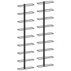 vidaXL Wall-Mounted Wine Rack, Storage for 18 Bottles, Space-Saving Design, Made with Durable Black Iron - 2 of 4