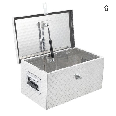 20 Inch Aluminum Diamond Plate Tool Box With Lock and Keys