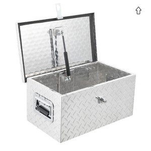20 Inch Aluminum Diamond Plate Tool Box With Lock and Keys - 1 of 4
