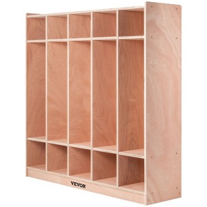 Dexmalle Classroom Cubby with Coat Lockers,Natural - 1 of 4