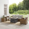 Bradenton 5pc Outdoor Wicker Conversation Set with Fire Table -  Crosley
 - image 2 of 4