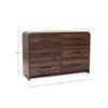 LuxenHome Modern Walnut Finish 6-Drawer Dresser, Engineered Wood Storage Chest with Rounded Corners Brown - 4 of 4