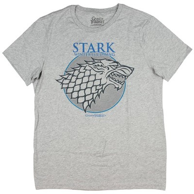 Seven Times Six Game of Thrones Direwolf Sigil Adult T-Shirt Grey