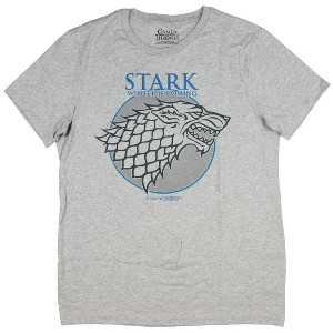 Seven Times Six Game of Thrones Direwolf Sigil Adult T-Shirt Grey - 1 of 1
