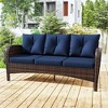 UPTIOT 3-person Patio Rattan Sofa With Wide Armrests - 3 of 4