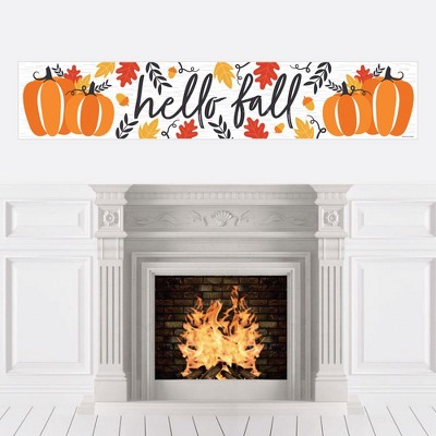 Big Dot of Happiness Fall Pumpkin - Halloween or Thanksgiving Party Decorations Party Banner