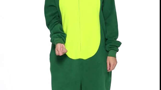 FUNZIEZ! - Dinosaur Slim Fit Adult Unisex Novelty Union Suit Costume for Halloween, 2 of 9, play video