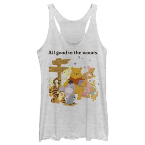 Women's Winnie the Pooh All Good in the Woods Racerback Tank Top - 1 of 4