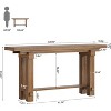 Tribesigns 63" Wooden Console Table, 2-Tier Sofa Table Behind The Couch, Entryway Table Foyer Table for Living Room, Hallway, Entrance - 3 of 4