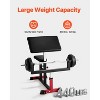 VEVOR Preacher Curl Bench, Strength Training Biceps Machine, Max load 440 LBS, Seated Arm Isolated Barbell Dumbbell Bicep Station, Black&Red - 4 of 4