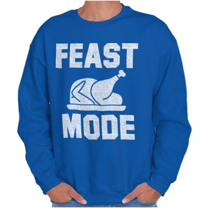 Feast Mode Thanksgiving Dinner Turkey Sweatshirt for Men or Women Brisco Brands - 1 of 4