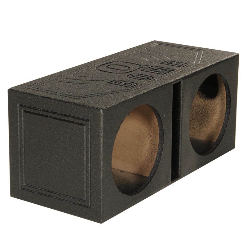 Q Power Dual 10 Inch Vented Port Subwoofer Sub Box w/ Bedliner Spray (2 Pack), 2 of 7