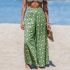 Women's Tropical Leaf Print Beach Pants - Cupshe - 2 of 4