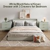 Modern 3-Drawer Dresser - Wood Nightstand with Gold Handles & Anti-Tip, Large Storage Chest for Bedroom, Hallway & Entryway Organization - 4 of 4