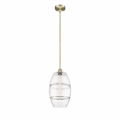 Vaz - 1 Light Stem Hung Mini Pendant In Industrial Style-18 Inches Tall and 10 Inches Wide