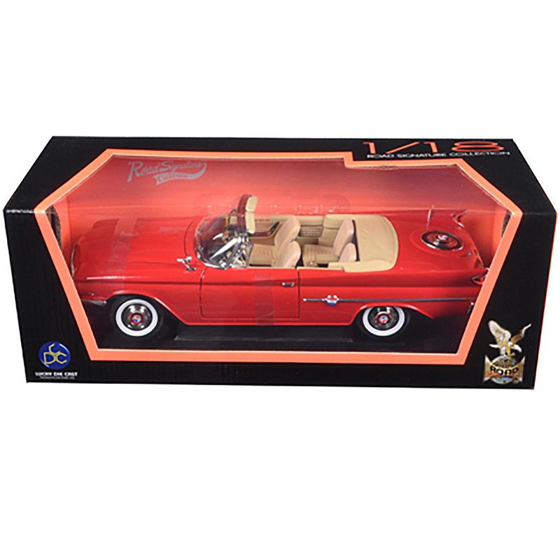 1960 Chrysler 300F Red 1/18 Diecast Car by Road Signature, 3 of 4