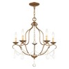 Livex Lighting Chesterfield 5 - Light Chandelier in  Antique Gold Leaf - 4 of 4