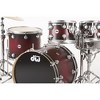 DW Collector's Series Satin Specialty 4-Piece Shell Pack Twisted Cherry to Black Burst Satin Chrome Hardware - 3 of 3