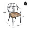 Christopher Knight Home Aura 5 Pieces Modern Dining Set with Metal Base, Lignt Brown/Black - 3 of 4