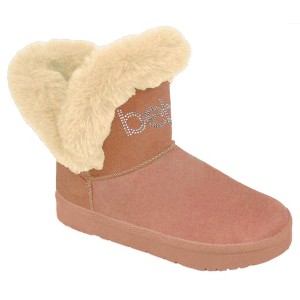 Bebe Girls' Winter Boots - Kids Snow Boots with Faux Fur Trim, Rhinestone Bow, and Cozy Shoes for Little Kid/Big Kid - 1 of 4
