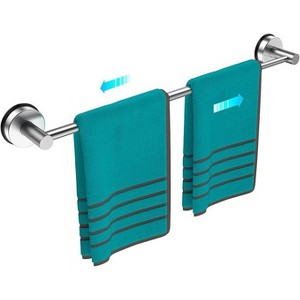 Ridstar Adjustable Wall-Mounted Towel Rack for Apartments-Silver - 1 of 4