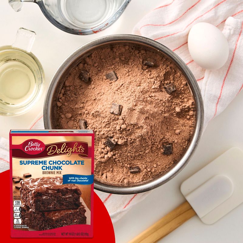 Betty Crocker Supreme Chocolate Chunk Brownie Mix - 18oz, 4 of 13