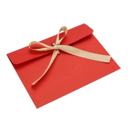 Unique Bargains 6.8 X 5-inch Invitation Envelopes With Ribbon Greeting Card  Envelope For Business Wedding : Target