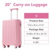 Lyngins 28 Inch Carry on Luggage with TSA Lock,Suitcases with Double Wheels Expandable and Telescopic Handle for Business Trips and Travel - 3 of 4