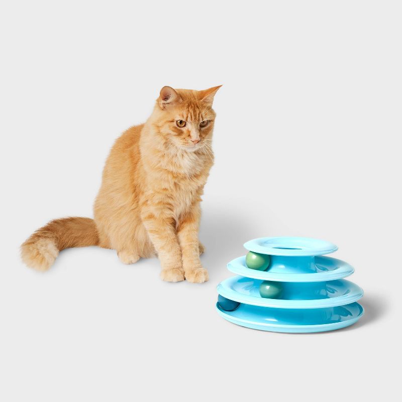 3 Layer Trackball Interactive Cat Toy - Boots &#38; Barkley&#8482; - Blue, 3 of 5