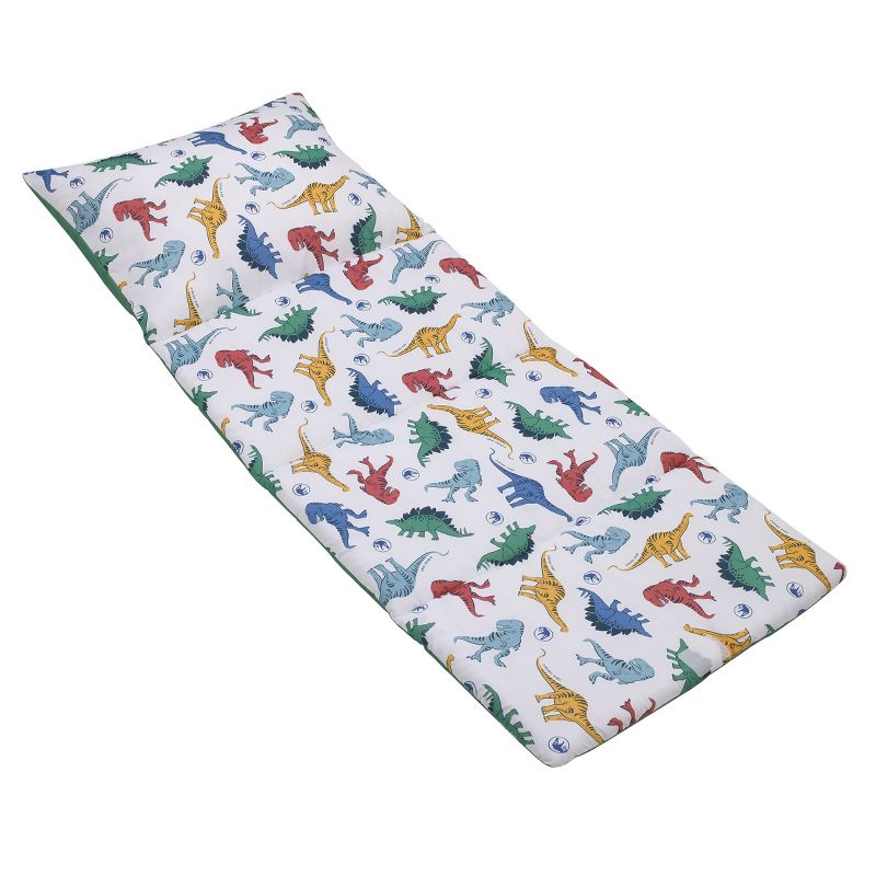 Universal Jurassic World Wild and Free Green, Blue, and Yellow Dinosaur Deluxe Easy Fold Toddler Nap Mat, 1 of 6