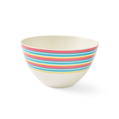 Kit Kemp by Spode Bowl, 6” Calypso Stripe Bowl, Made from Porcelain, Dishwasher and Microwave Safe, Vibrant Dinnerware Ideal for Summer