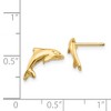 Black Bow Jewelry 13mm Polished Dolphin Post Earrings in 14k Yellow Gold - 4 of 4