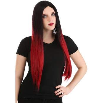 HalloweenCostumes.com  Women  Black and Red Ombre Adult  Wig, Black/Red